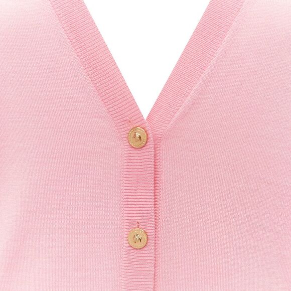 Versace Medusa buttons wool cashmere silk cardigan